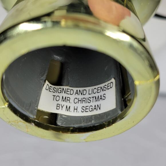 Mr Christmas Animated Santa Tree Topper Light-Up Gold Finial 14” Holiday Decor - Picture 14 of 16